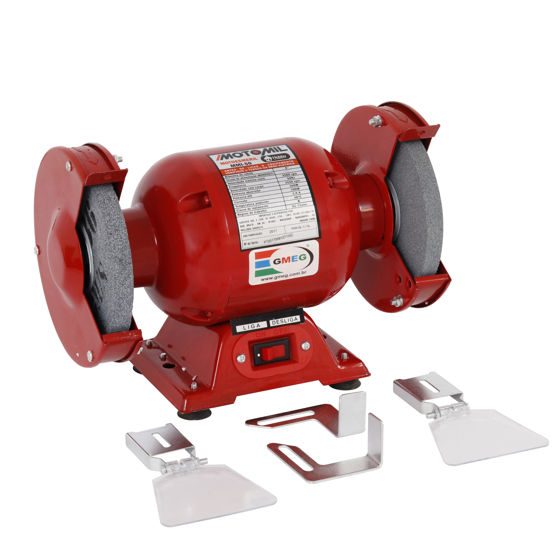 Moto Esmeril 6" 360W MMI-50 127V (110V) Motomil - Imagem 1